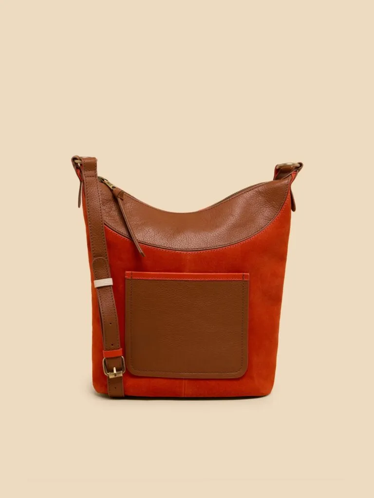 Handtasche Fleur Suede Orange ⋆ Bella Green ⋆ Nachhaltige Mode