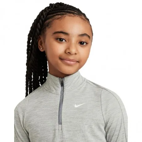 Haut Manches Longues Fille Nike Dri-FIT Gris