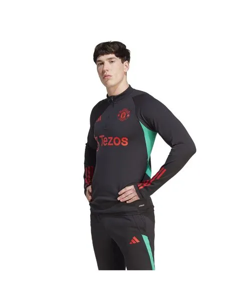 Haut zip manches longues Homme MUFC TR TOP Noir