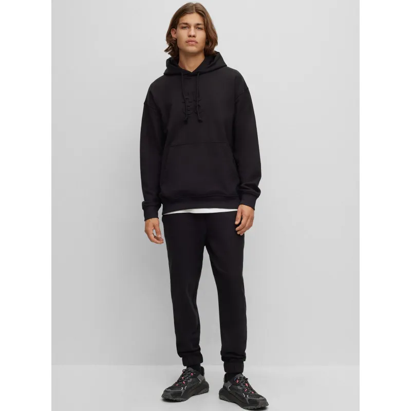 Jogging uni logo embossé dchard noir homme - Hugo | wimod