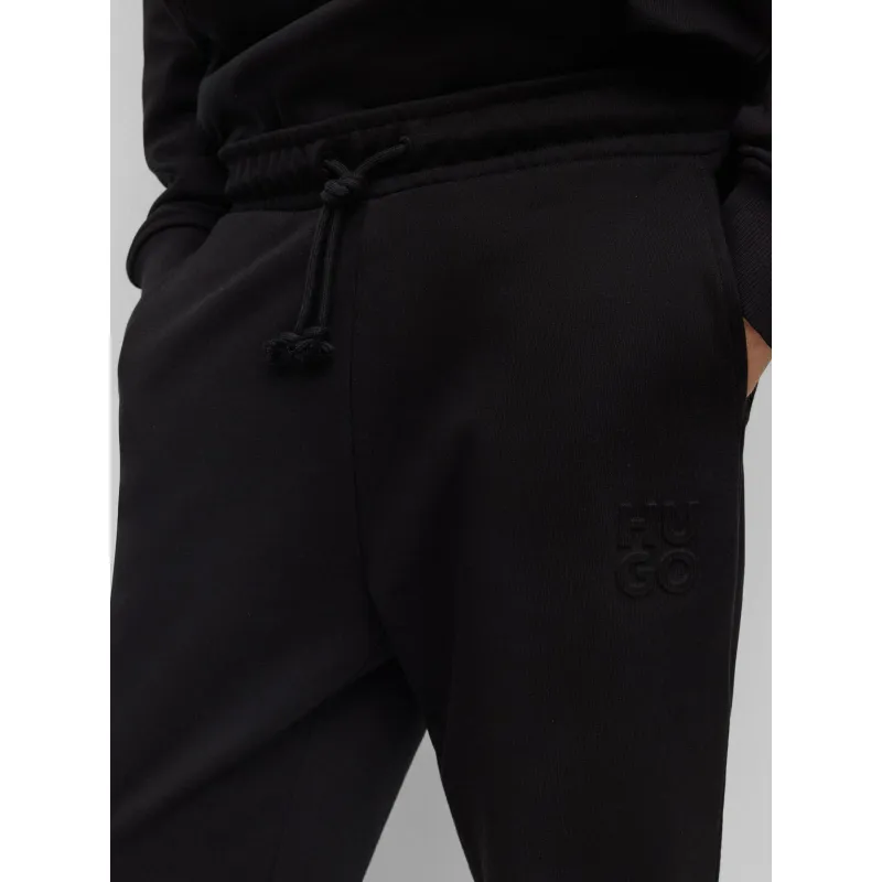 Jogging uni logo embossé dchard noir homme - Hugo | wimod