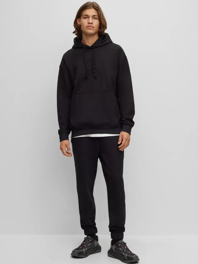 Jogging uni logo embossé dchard noir homme - Hugo | wimod