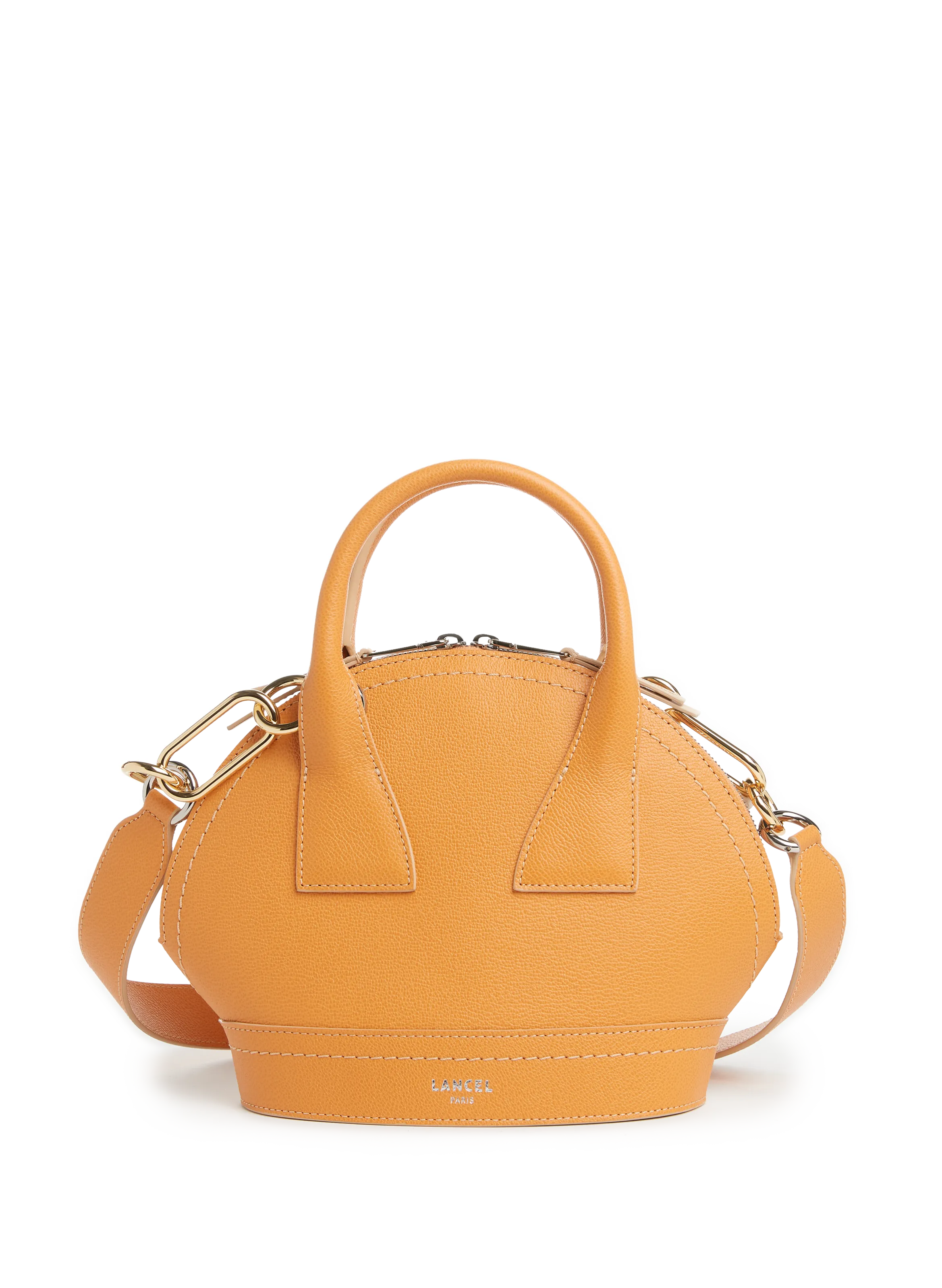 LANCEL  Petit Sac à main Macaron en cuir - Orange