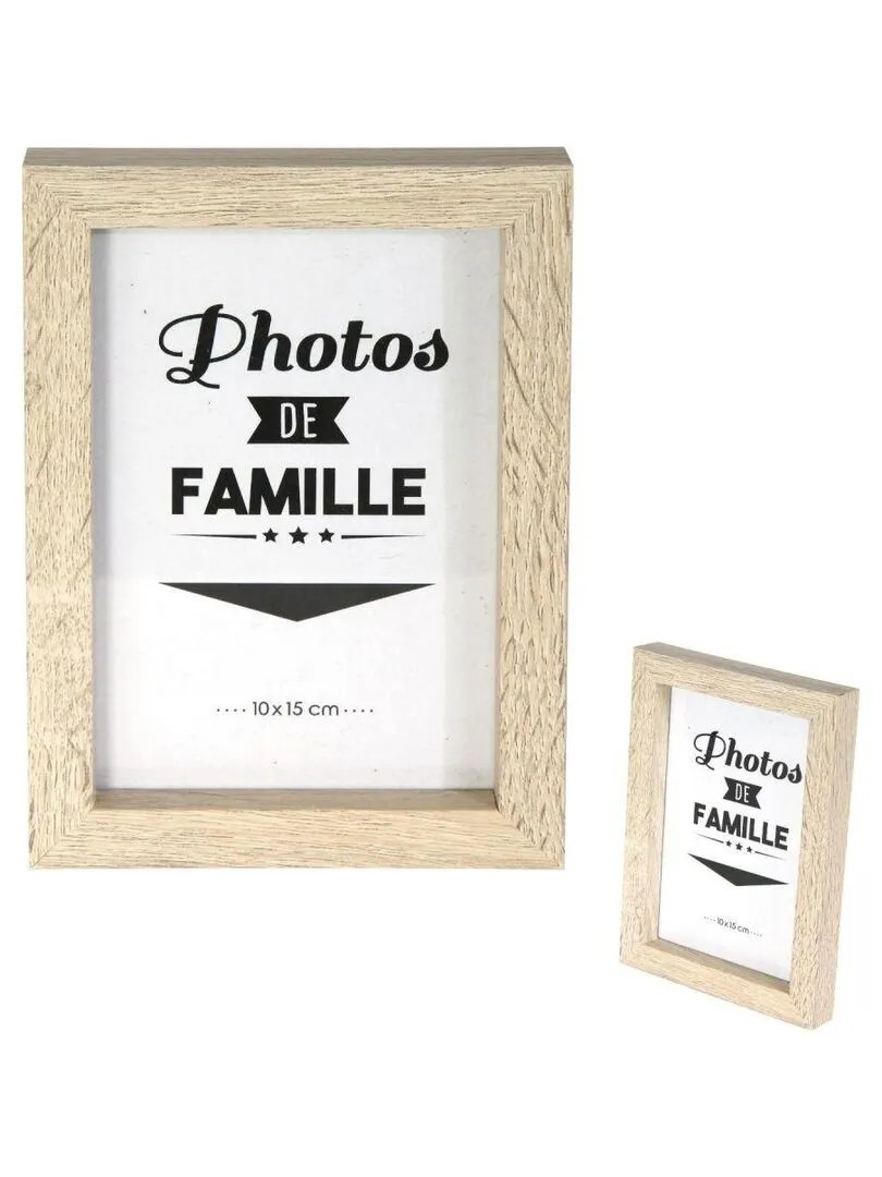 Lot 8 cadres photo design en bois - Multicolore