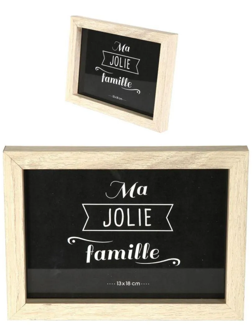 Lot 8 cadres photo design en bois - Multicolore