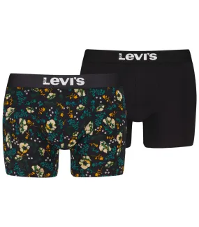 Lot de 2 Boxers Levi's® coton noir fleuri