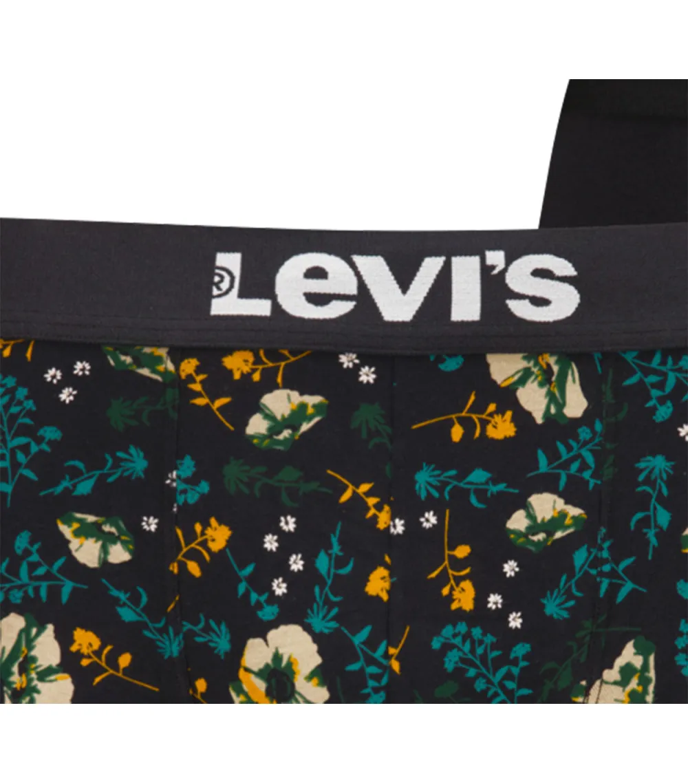 Lot de 2 Boxers Levi's® coton noir fleuri