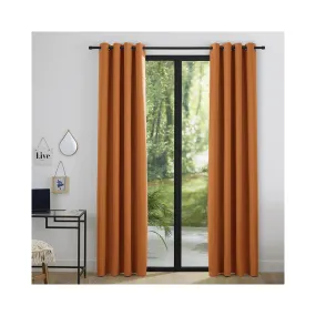 Lot de 2 Rideaux occultant 140 x 260 cm "Night" Orange  - Univers Décor