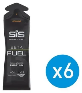 Lot de 6 Gels Énergétiques SIS Beta Fuel Orange 60ml