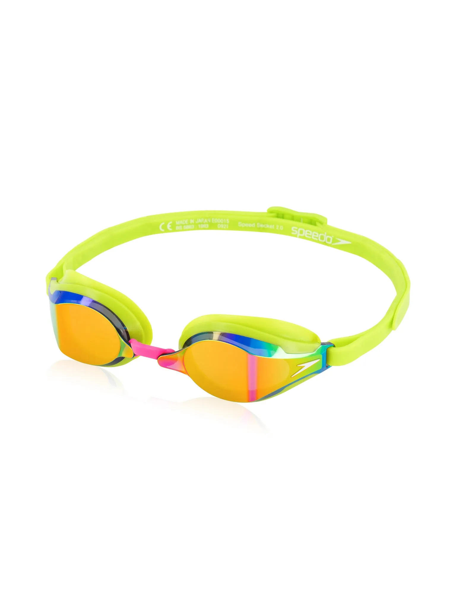 Lunettes de natation Speed Socket Mirrored 2.0 - Jaune