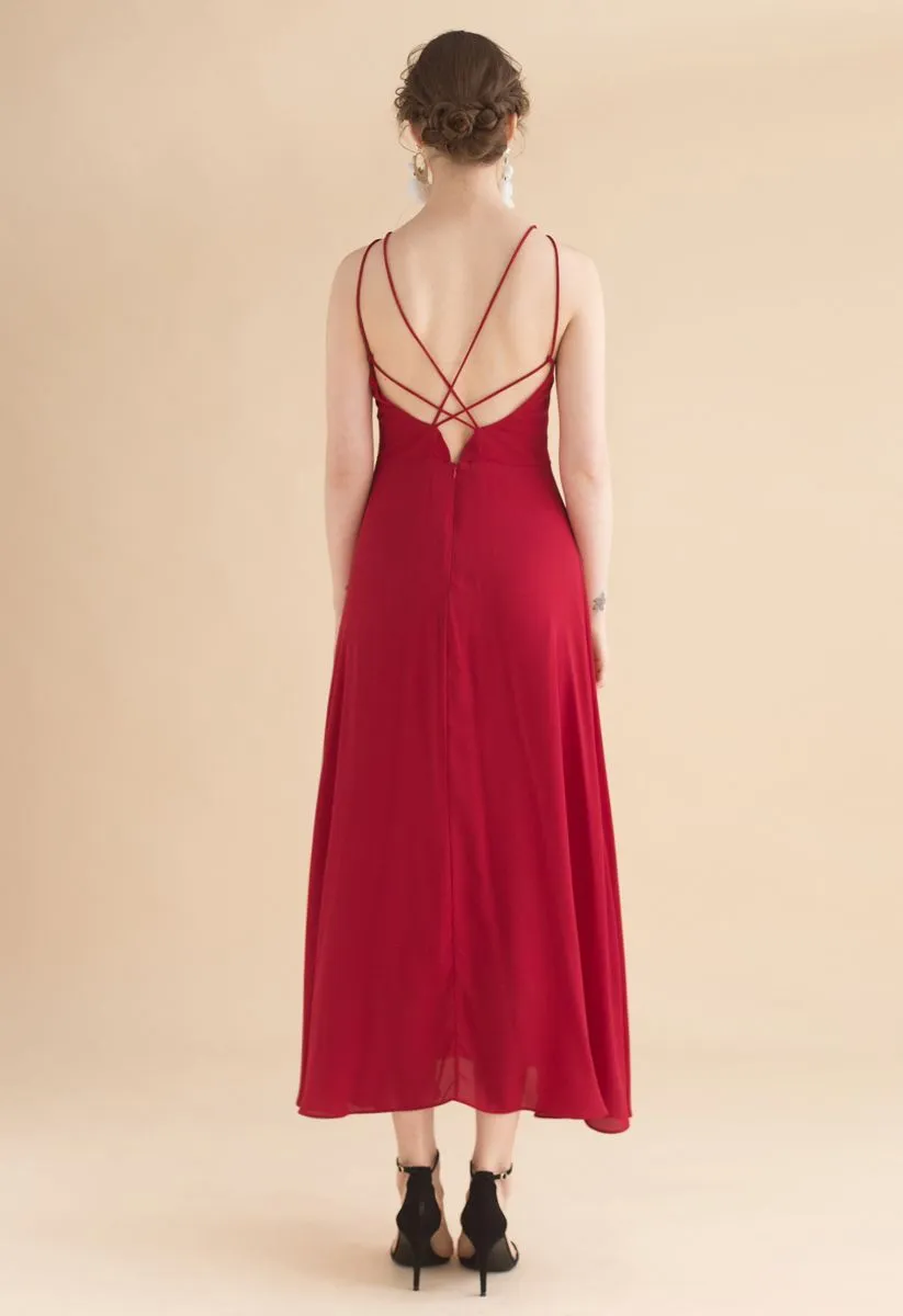 Magnifique mouvement Maxi Cross Back Back en rouge