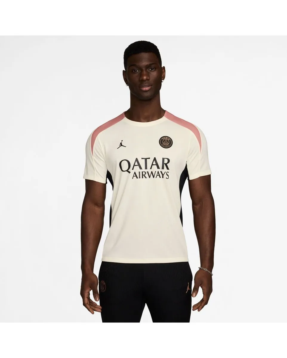 Maillot de football Homme PSG M NK DF STRK SS TOP K3R Beige