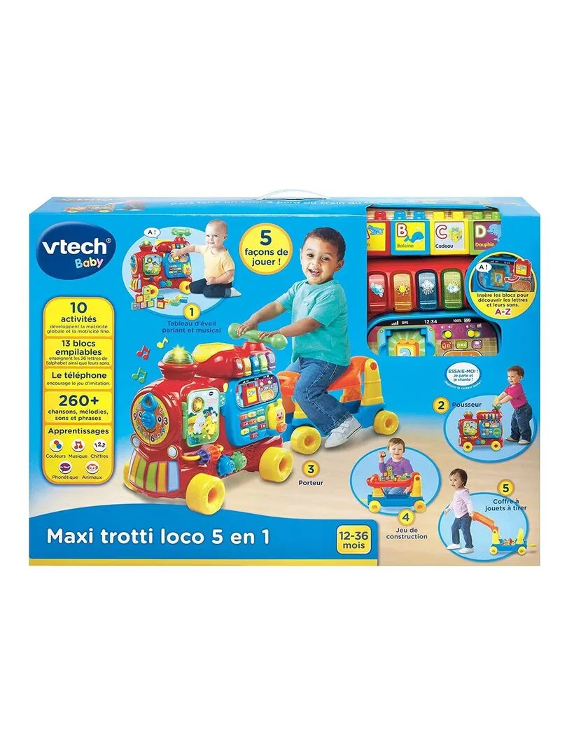 Maxi trotti loco 5 en 1 - Multicolore