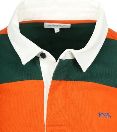 McGregor Rugbyshirt Orange Vert Rayé MM242.8004.03-7003 com