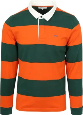 McGregor Rugbyshirt Orange Vert Rayé MM242.8004.03-7003 com