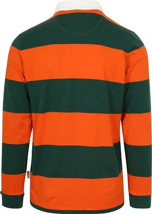 McGregor Rugbyshirt Orange Vert Rayé MM242.8004.03-7003 com