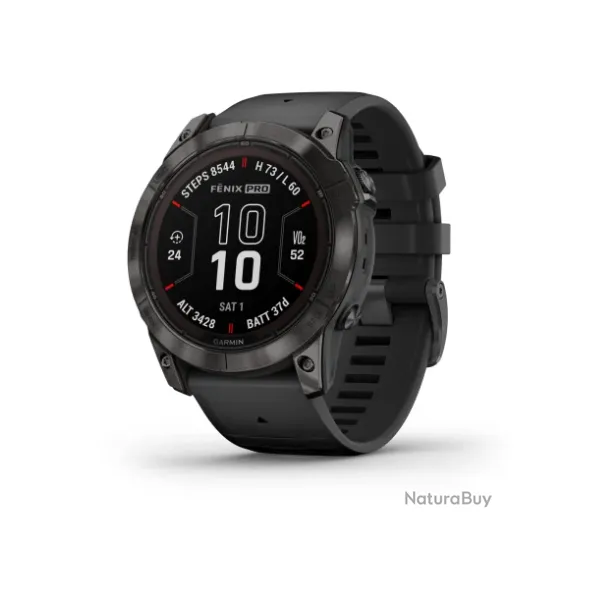 Montre GPS Garmin Fenix 7 Pro Sapphire Solar Edition - Carbon Gray DLC Noir