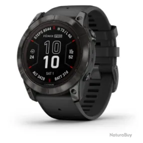 Montre GPS Garmin Fenix 7 Pro Sapphire Solar Edition - Carbon Gray DLC Noir