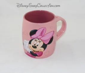 Mug Minnie DISNEYLAND PARIS rose coeur cuillère Disney 11 cm