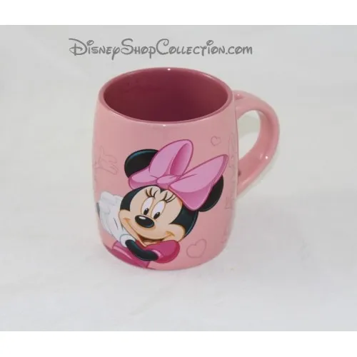 Mug Minnie DISNEYLAND PARIS rose coeur cuillère Disney 11 cm