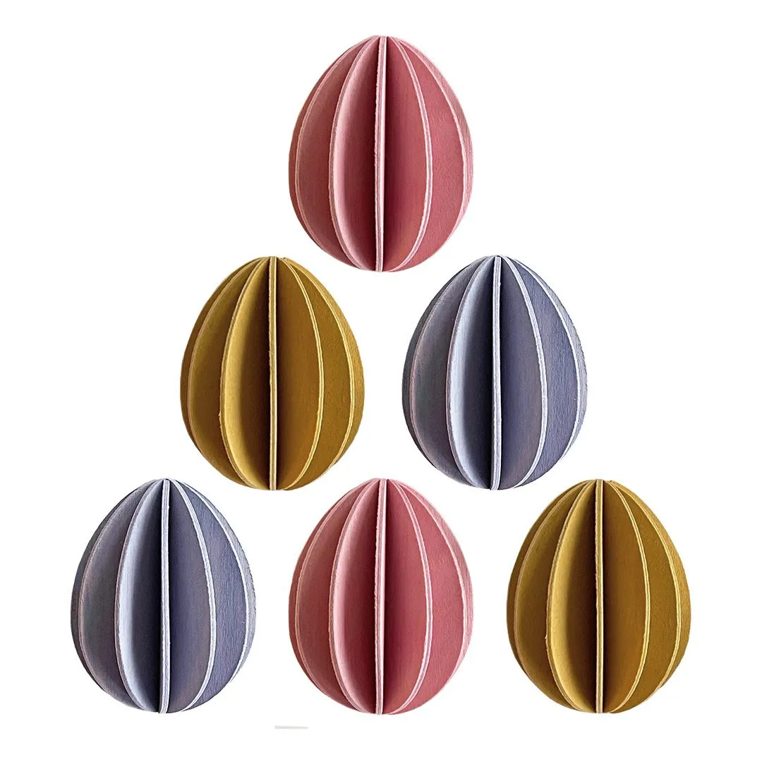 Oeufs de Pâques décoratifs à assembler LOVI (rose, bleu, jaune)