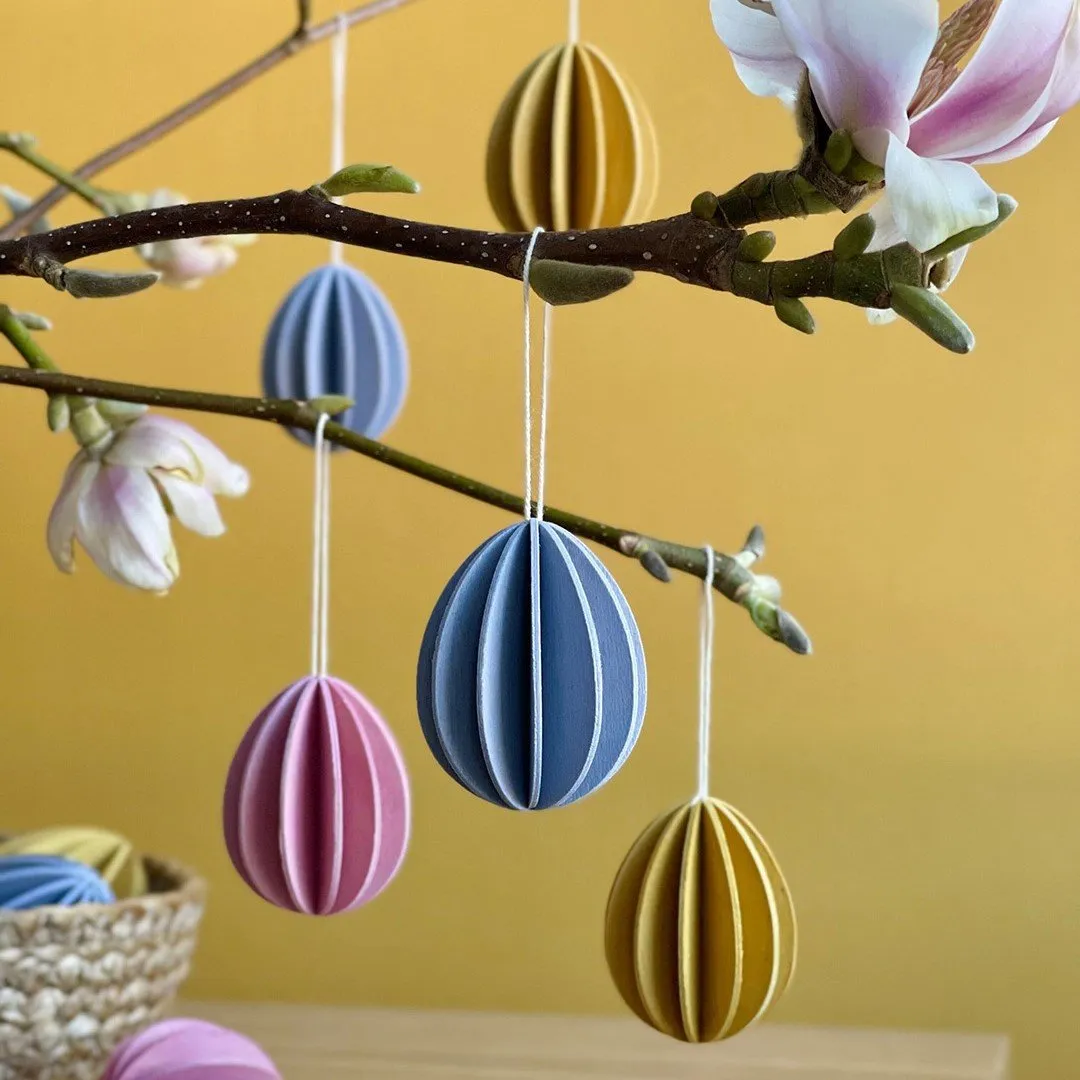 Oeufs de Pâques décoratifs à assembler LOVI (rose, bleu, jaune)