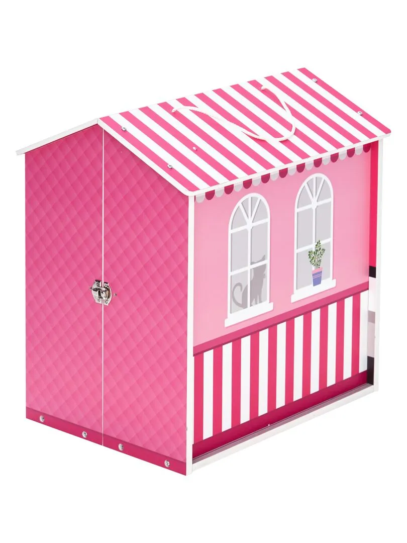 Olivia's Little World Maison de poupée City Café en bois pour fille rose TD-12953A - N/A