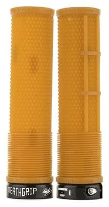 Paire de Grips DMR DeathGrip Flangeless Thin Orange Gum