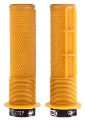 Paire de Grips DMR DeathGrip Thin Avec Flanges Orange Gum