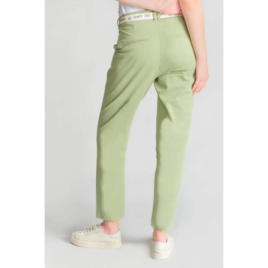 Pantalon chino ARLO vert Kali en coton | 3 Suisses