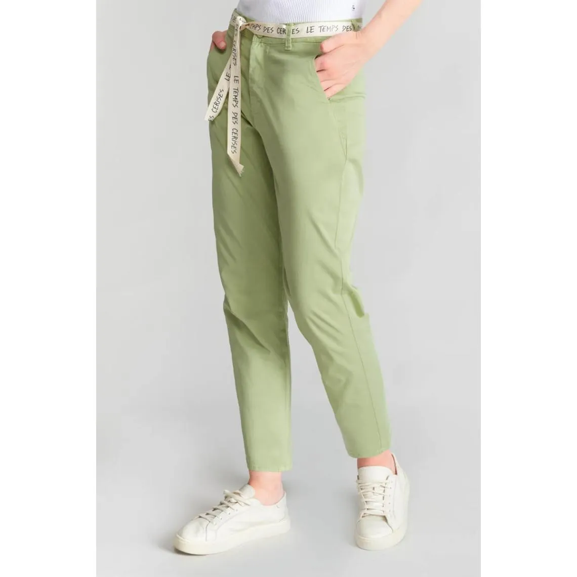 Pantalon chino ARLO vert Kali en coton | 3 Suisses