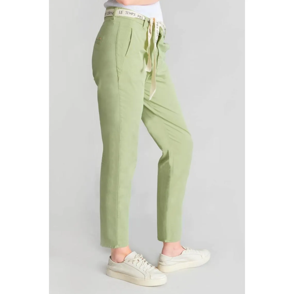 Pantalon chino ARLO vert Kali en coton | 3 Suisses