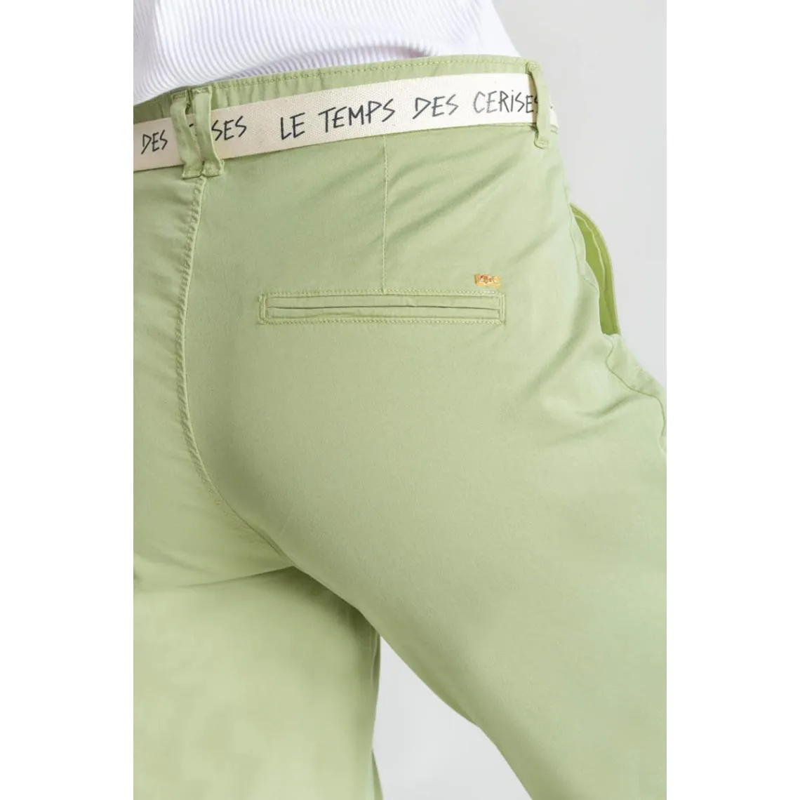 Pantalon chino ARLO vert Kali en coton | 3 Suisses