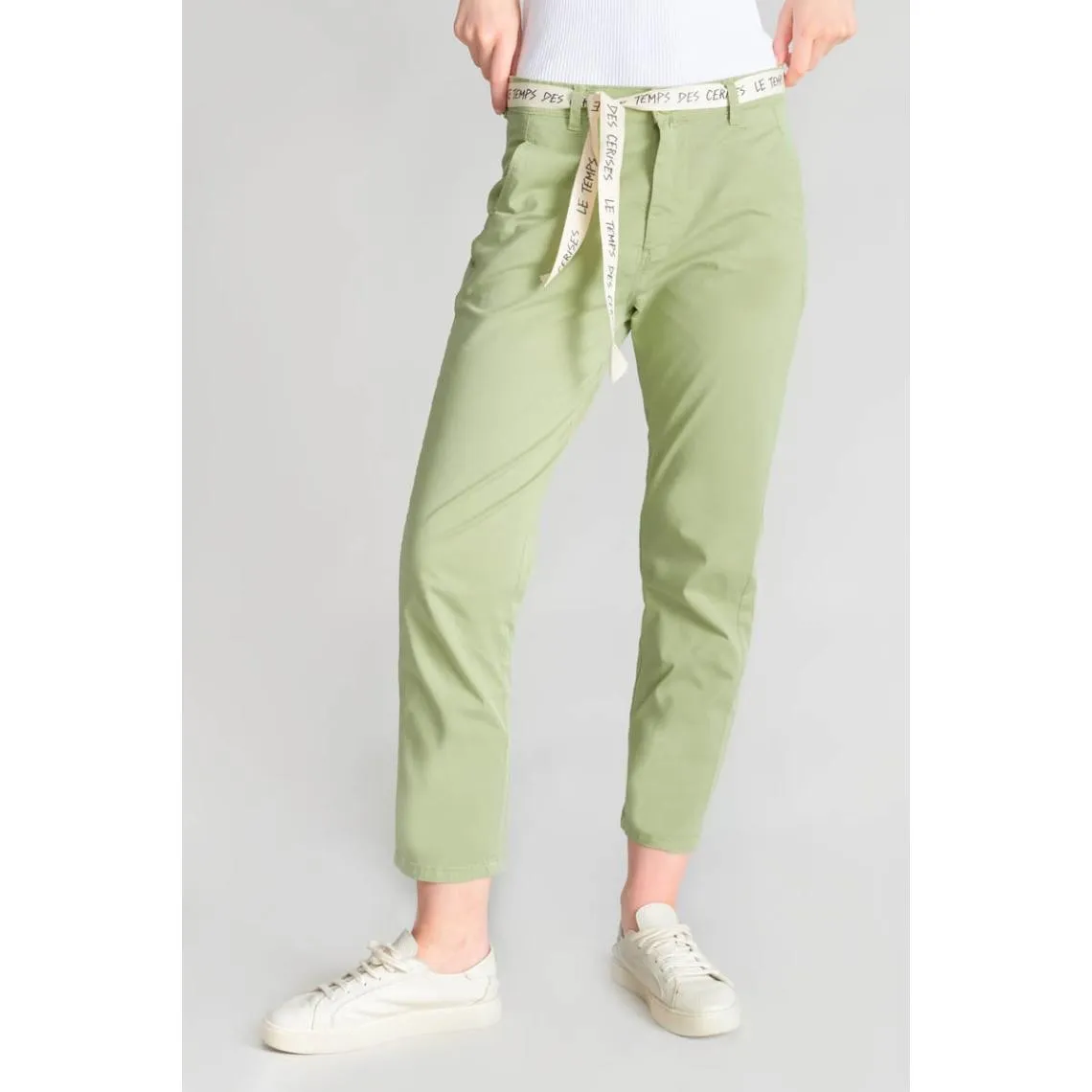 Pantalon chino ARLO vert Kali en coton | 3 Suisses