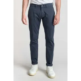 Pantalon chino CESAR bleu marine en coton | 3 Suisses