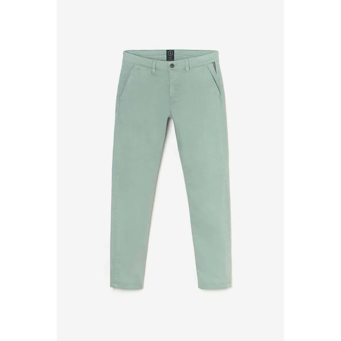 Pantalon chino CESAR vert d'eau en coton | 3 Suisses