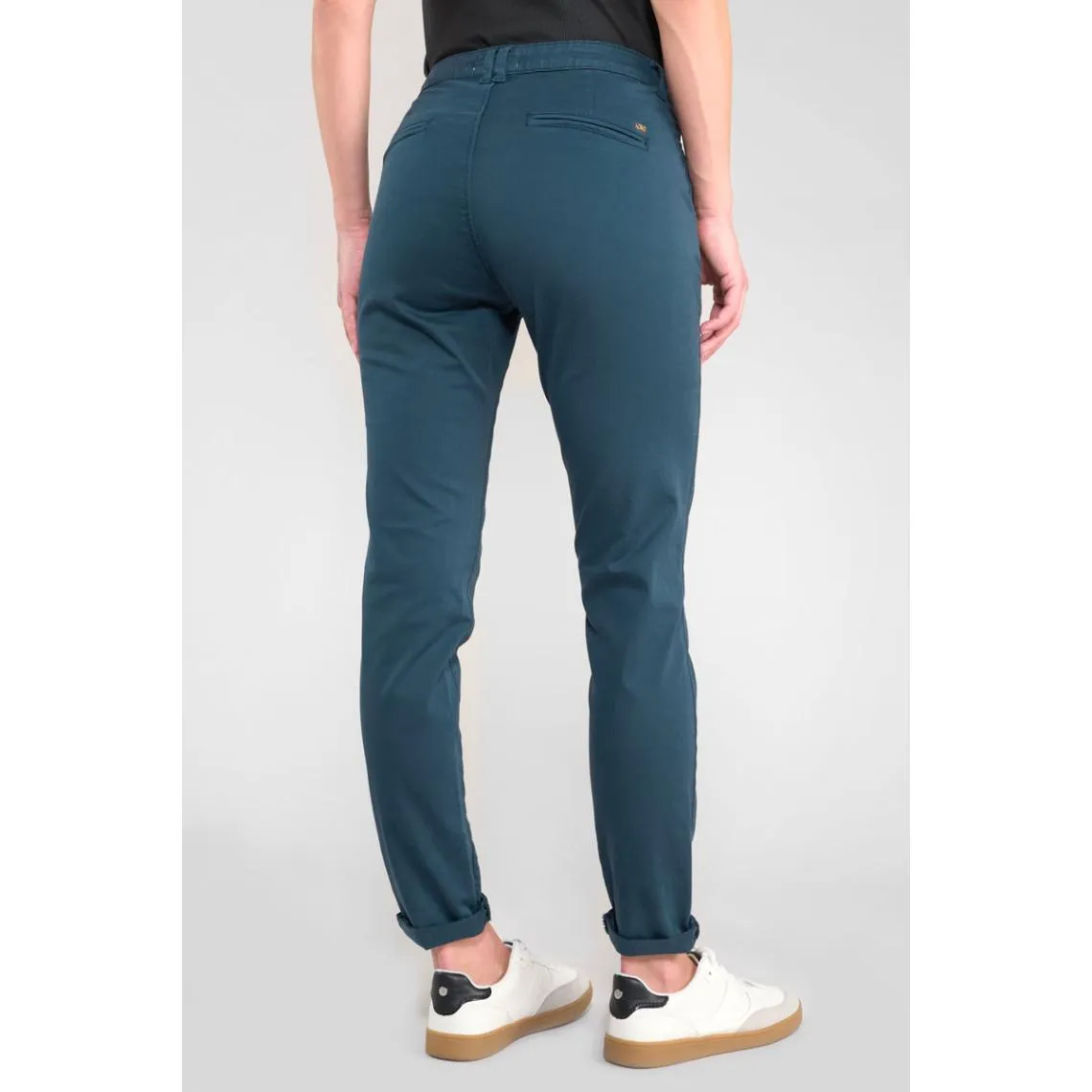 Pantalon chino DYLI 6 bleu Eva en coton | 3 Suisses