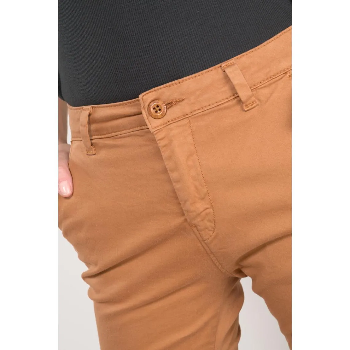 Pantalon chino DYLI 6 marron Trix en coton | 3 Suisses