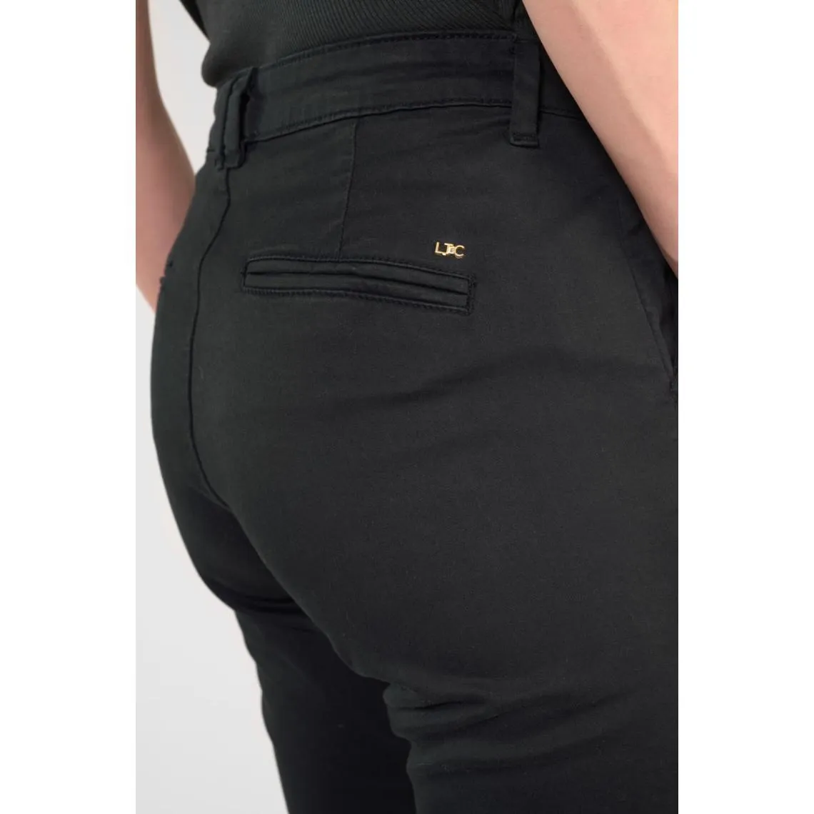 Pantalon chino DYLI 6 noir June en coton | 3 Suisses