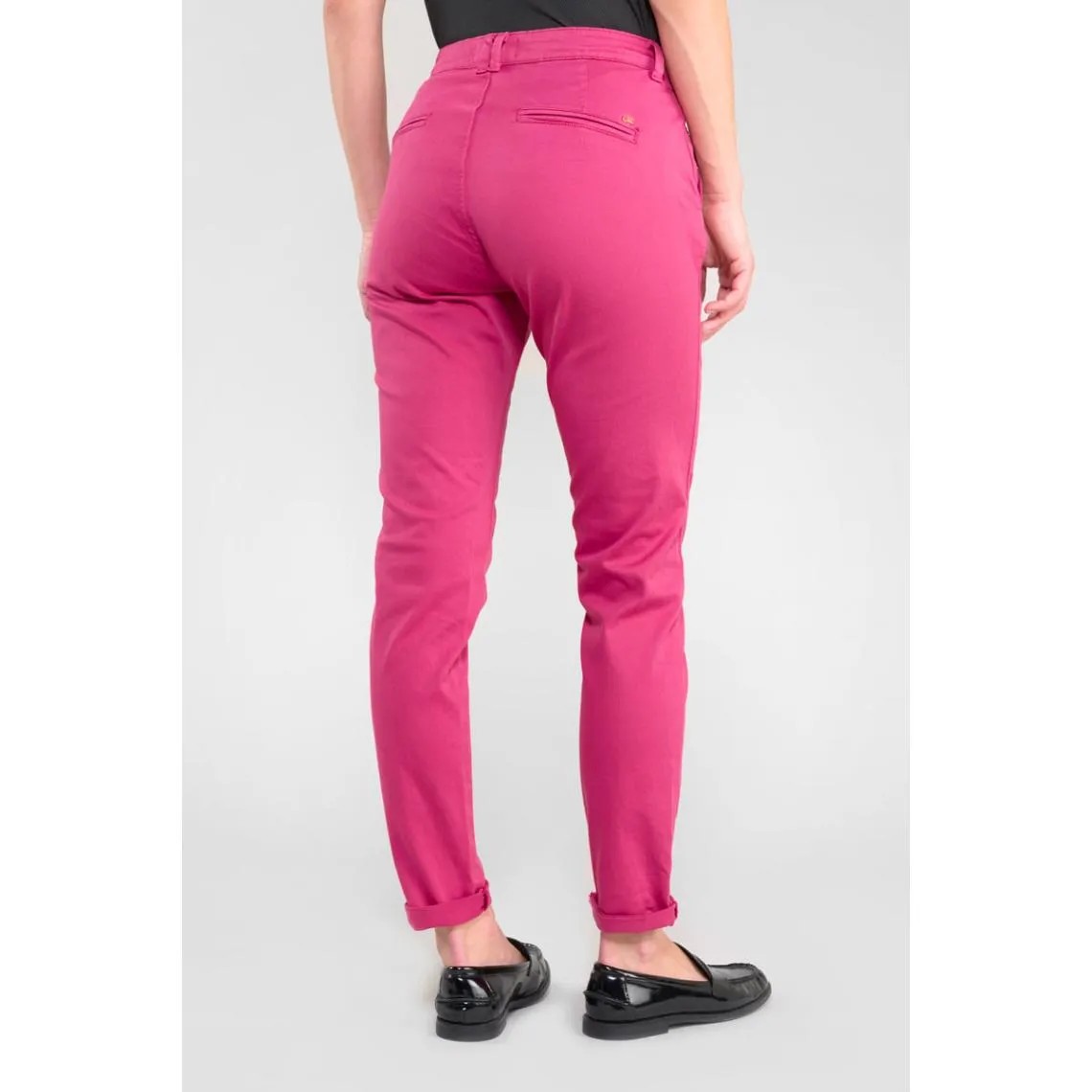 Pantalon chino DYLI 6 rose Jade en coton | 3 Suisses