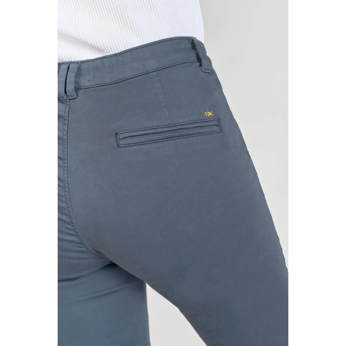 Pantalon chino Dyli3 bleu nuit en coton | 3 Suisses