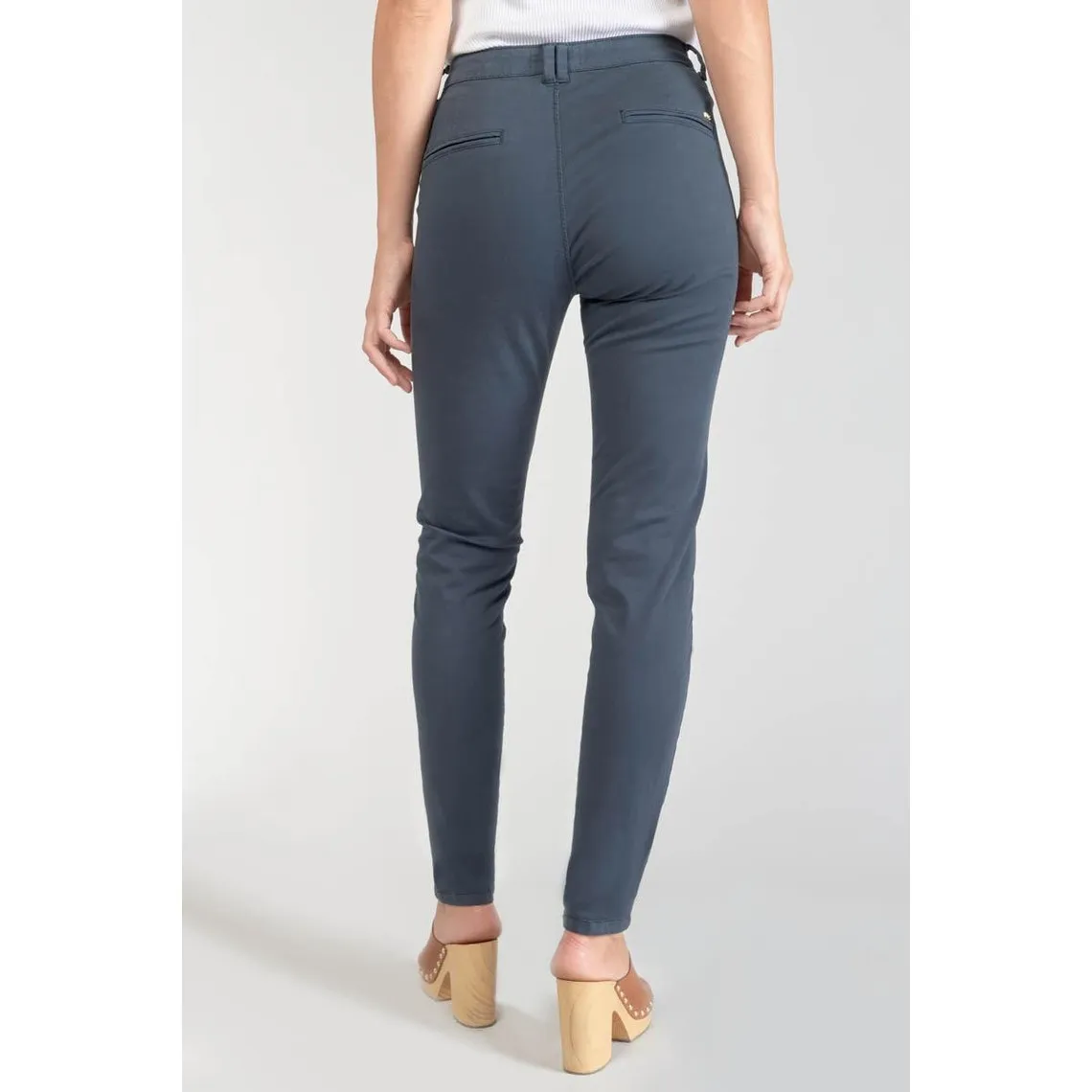 Pantalon chino Dyli3 bleu nuit en coton | 3 Suisses