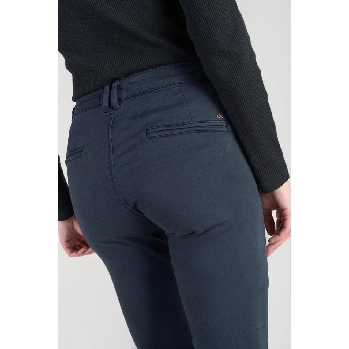 Pantalon chino Dyli4 bleu nuit en coton | 3 Suisses