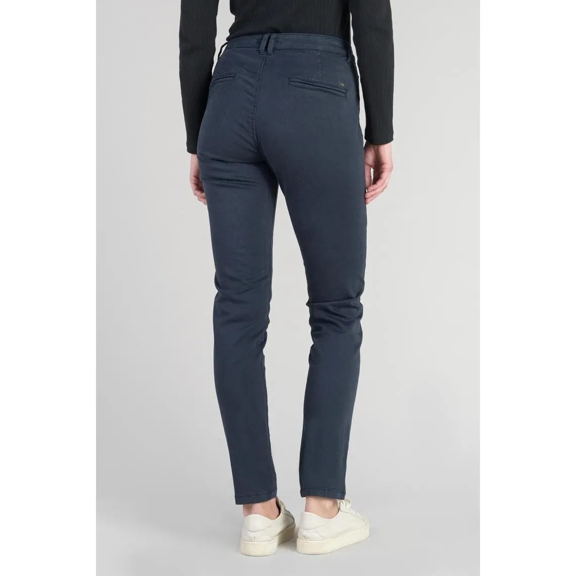 Pantalon chino Dyli4 bleu nuit en coton | 3 Suisses