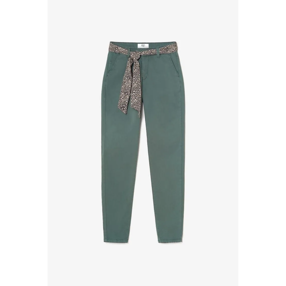 Pantalon chino Dyli4 vert bouteille en coton | 3 Suisses