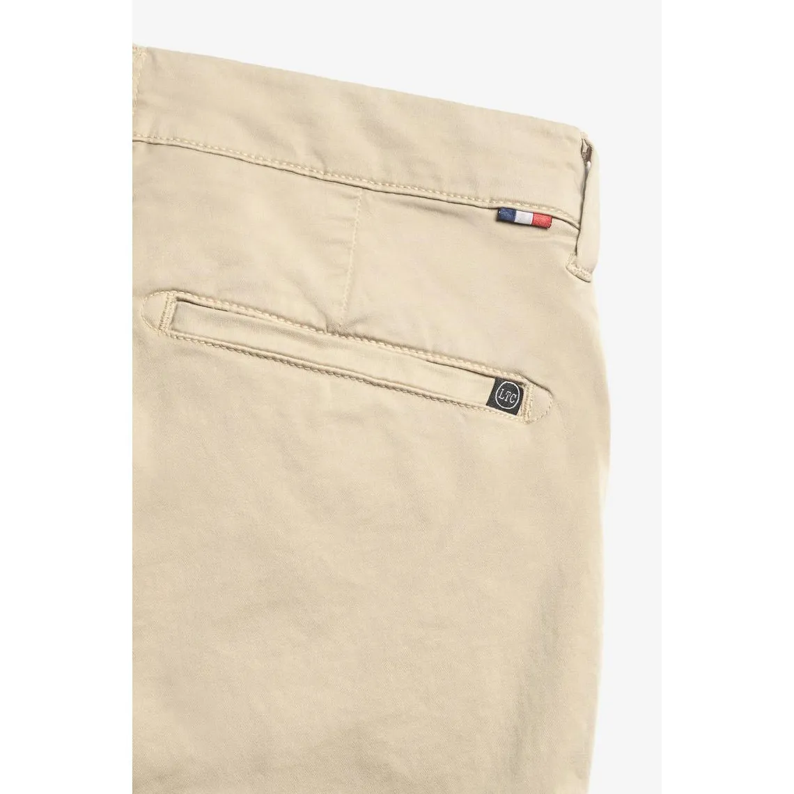 Pantalon chino Jasbo beige sable blanc en coton | 3 Suisses