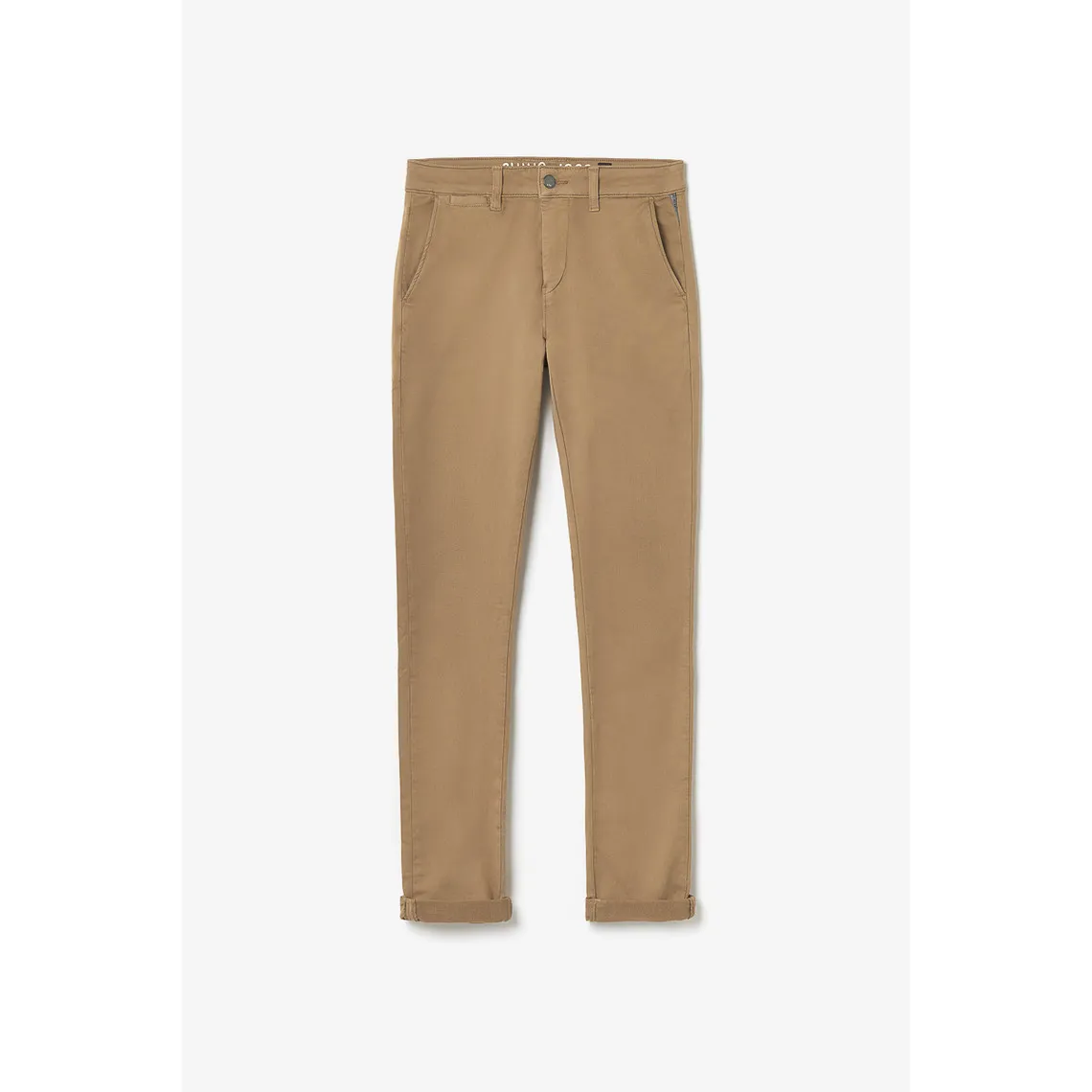 Pantalon chino Jogg Kurt camel blanc en coton | 3 Suisses