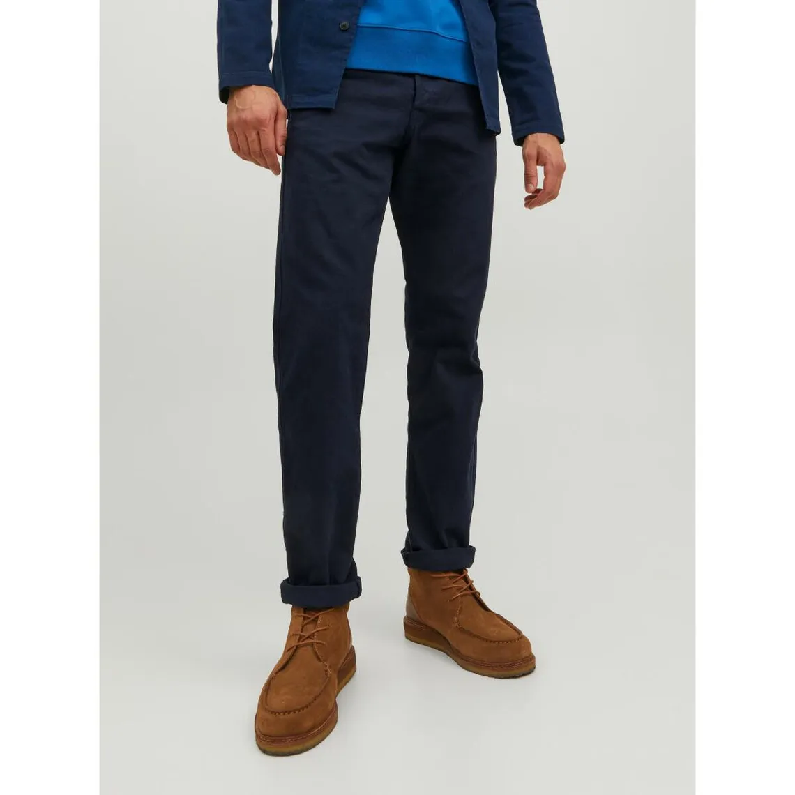 Pantalon chino Loose Fit Bleu Marine en coton Earl | 3 Suisses