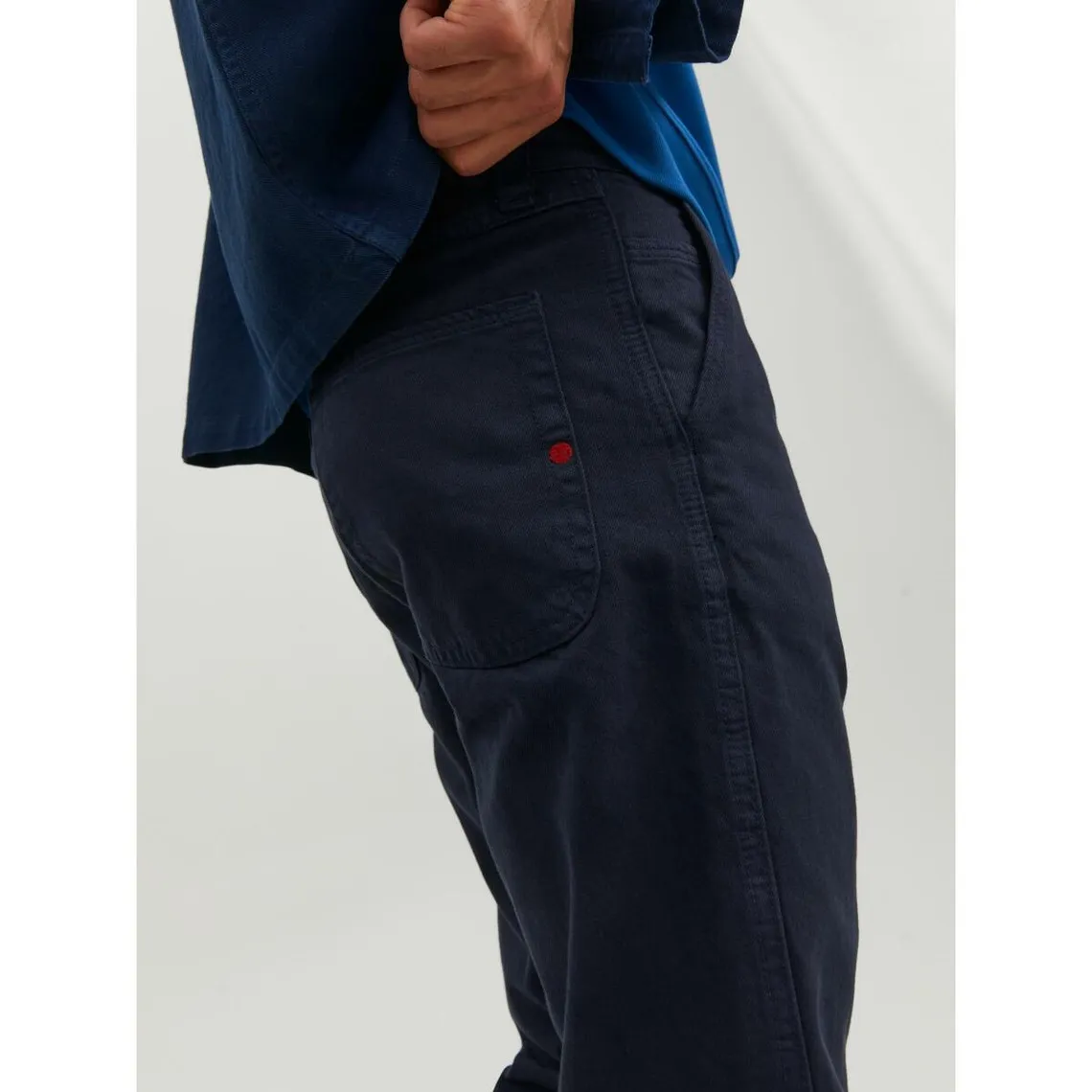 Pantalon chino Loose Fit Bleu Marine en coton Earl | 3 Suisses