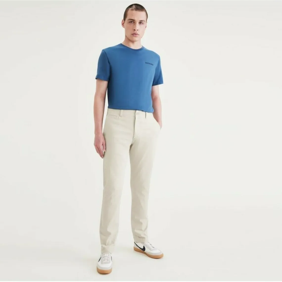 Pantalon chino skinny California écru en coton | 3 Suisses